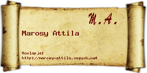 Marosy Attila névjegykártya